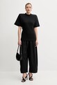 Pinko pantaloni in cotone 105210.A2LD nero SS25