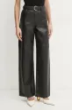 MICHAEL Michael Kors pantaloni de piele piele naturală negru MR53065FAF