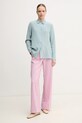 Шерстяные брюки Weekend Max Mara 2515131041600 фиолетовой SS25