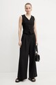 Weekend Max Mara spodnie z domieszką kaszmiru 2515131131600 czarny SS25