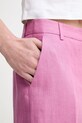 Weekend Max Mara pantaloni din in roz 2515131052600