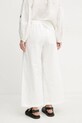 Îmbrăcăminte Weekend Max Mara pantaloni din amestec de in 2515131112600 alb
