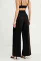 Odzież Weekend Max Mara spodnie z domieszką lnu 2515131132600 czarny