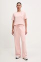 adidas by Stella McCartney pantaloni de trening din bumbac JJ0103 roz SS25