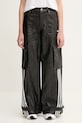 adidas Originals pantaloni FAUX LTHR tricotaj negru JX9226