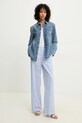 Moschino Jeans spodnie bawełniane 0328.3725 niebieski SS25