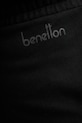 United Colors of Benetton pantaloni de trening din bumbac negru 3UNIDF01A