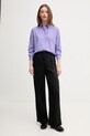 United Colors of Benetton pantaloni 4Y09DF08X negru SS25