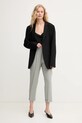 Λινό παντελόνι United Colors of Benetton 4AGH558X5 γκρί SS25