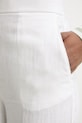 United Colors of Benetton spodnie damskie lniane biały 4AGHDF08K