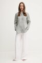 Λινό παντελόνι United Colors of Benetton 4AGHDF08K λευκό SS25