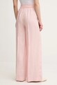 Oblečení Lněné kalhoty United Colors of Benetton 4AGHDF08K růžová