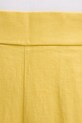 Lněné kalhoty United Colors of Benetton žlutá 4AGHDF08K