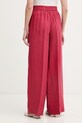 Ρούχα United Colors of Benetton Παντελόνι γυναικείο λινό 4AGHDF08K κόκκινο