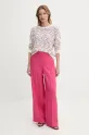 United Colors of Benetton pantaloni din in 4AGHDF08K roz SS25