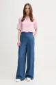 United Colors of Benetton pantaloni din in 4AGHDF08K bleumarin SS25