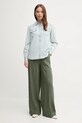 Lanene hlače United Colors of Benetton 4AGHDF08K zelena SS25