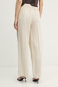 Odzież United Colors of Benetton spodnie damskie lniane 4AGHDF08K beżowy
