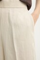 United Colors of Benetton spodnie damskie lniane beżowy 4AGHDF08K