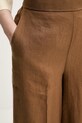 United Colors of Benetton spodnie lniane brązowy 4AGHDF08K