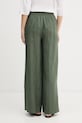 Odzież United Colors of Benetton spodnie damskie lniane 4AGHDF08K zielony