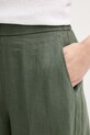 United Colors of Benetton spodnie damskie lniane zielony 4AGHDF08K