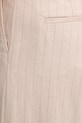 United Colors of Benetton spodnie z domieszką lnu beżowy 49KBDF091