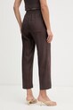 Ρούχα United Colors of Benetton Παντελόνι γυναικείο λινό 4AGHDF08J καφέ