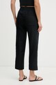 Ρούχα United Colors of Benetton Παντελόνι γυναικείο λινό 4AGHDF08J μαύρο