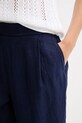 United Colors of Benetton spodnie lniane granatowy 4AGHDF08L