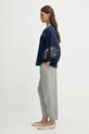 United Colors of Benetton pantaloni din in 4AGHDF08L gri SS25