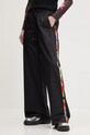 Βαμβακερό παντελόνι Desigual PAISLEY LACROIX ψηλή μαύρο 25SWPW19
