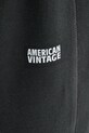 American Vintage melegítőnadrág fekete IZU05AE25