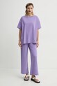 American Vintage pantaloni de trening PYM05AE25 violet SS25