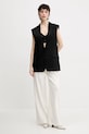 HUGO pantaloni din in 50537619 bej SS25