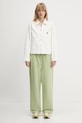 Y-3 spodnie dresowe French Terry Wide Leg Pant JM7841 zielony