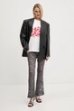 Παντελόνι Never Fully Dressed Charcoal Lace NFDTR453 γκρί SS25