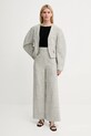 Παντελόνι Nanushka ALANDRA NW25SSPA30399 γκρί SS25