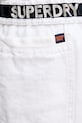 Superdry spodnie lniane W7011182A.04C biały