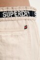 Ľanové nohavice Superdry béžová W7011182A.2PQ