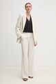 Calvin Klein spodnie z domieszką lnu K20K208381 beżowy SS25