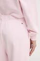 Bavlněné tepláky Tommy Hilfiger růžová WW0WW45576