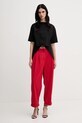 Kalhoty Tommy Hilfiger WW0WW45589 červená SS25