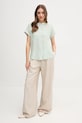 Kalhoty s příměsí lnu Tommy Hilfiger WW0WW45460 béžová SS25
