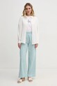 Bavlnené nohavice Dkny DJ4P3004 modrá SS25