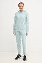 Puma pantaloni de trening din bumbac 685019 turcoaz SS25