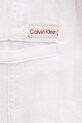 Nohavice s prímesou ľanu Calvin Klein Jeans biela J20J225340