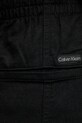 Nohavice s prímesou ľanu Calvin Klein Jeans čierna J20J225340