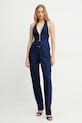 Elisabetta Franchi pantaloni PA09152E2 bleumarin SS25