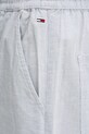 Tommy Jeans nadrág vászonkeverékből kék DW0DW20352